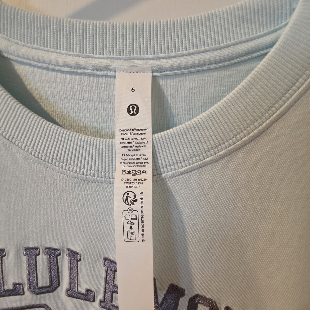 Lululemon Sky Blue Crewneck Tee - Picture 2 of 6